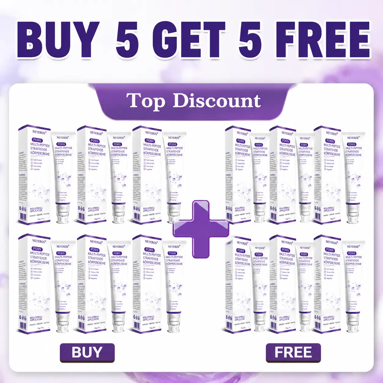 ๐ต๐๐๐๐๐๐ยฎ PDRN Multi-Peptide Massaging Body Roller Cream