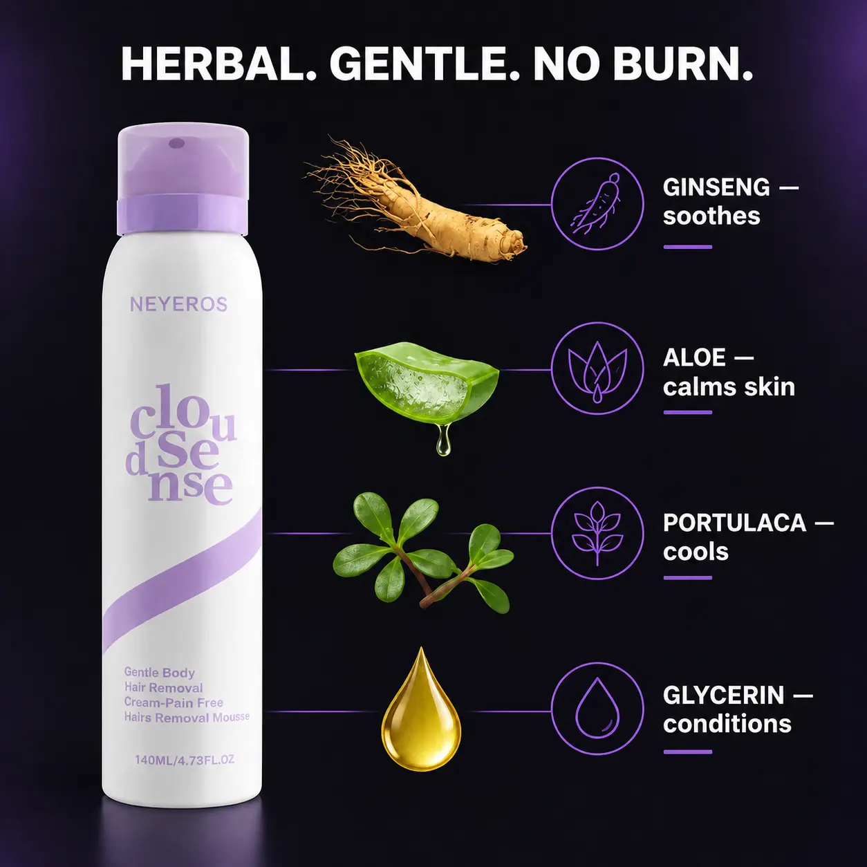 NEYEROS Men Premium Hair Removal Spray