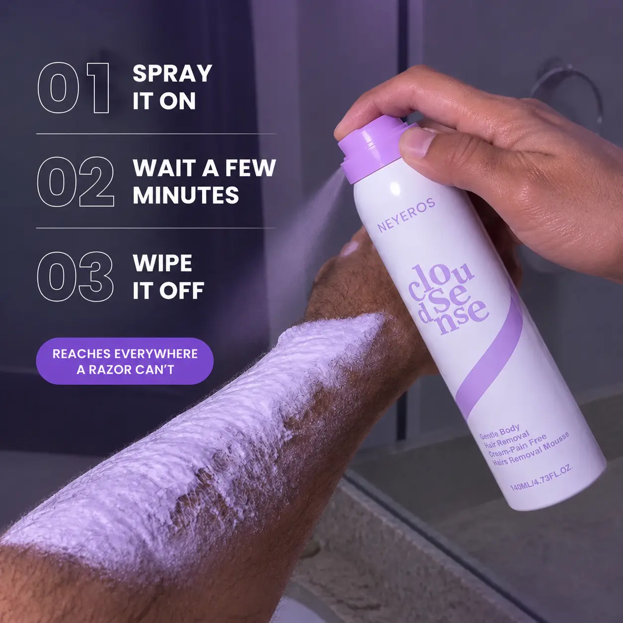 NEYEROS Men Premium Hair Removal Spray